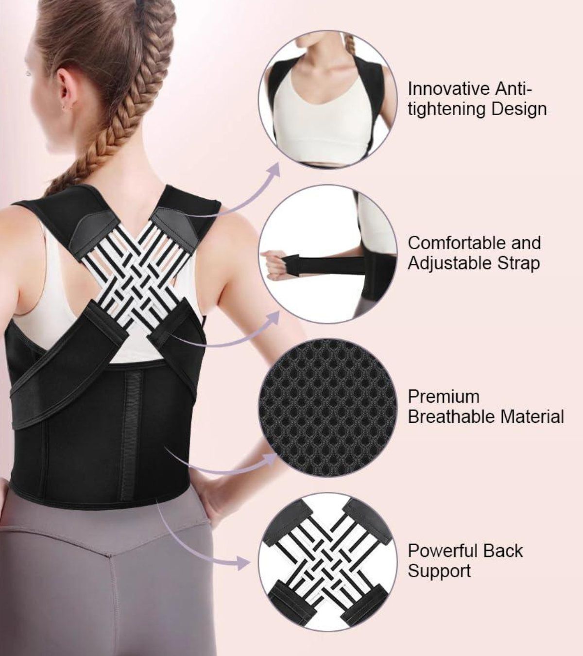 ADJUSTABLE BACK POSTURE BELT