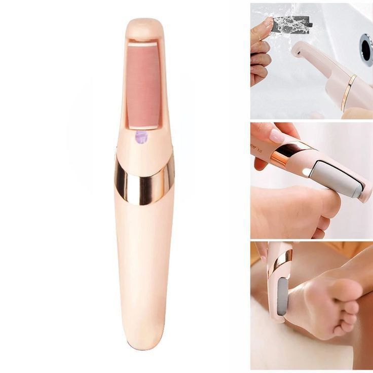 Electric Foot Grinder – Rechargeable Callus Remover with Sand Roller & Flashlight