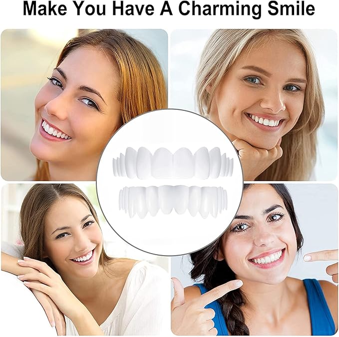 Snap-On Veneers Teeth – Instant Whitening Smile for Men & Women