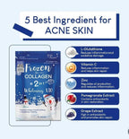 Frozen Collagen 2 in 1 Whitening X10 by Gluta Frozen – Made in Thailand – 60 Capsules