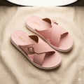 TRENDSSI | Women's Ultra-Light Buckle Slipper - Powder Pink