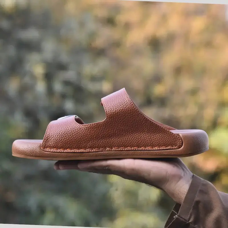 TRENDSSI | Dual Buckle Comfort Slipper– Mustard