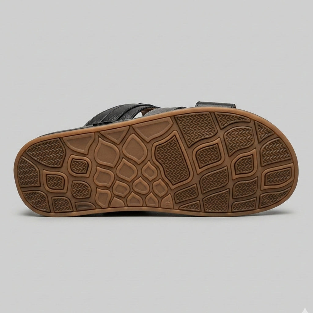 TRENDSSI | Classic Double Strap Comfort Sandals – Gray