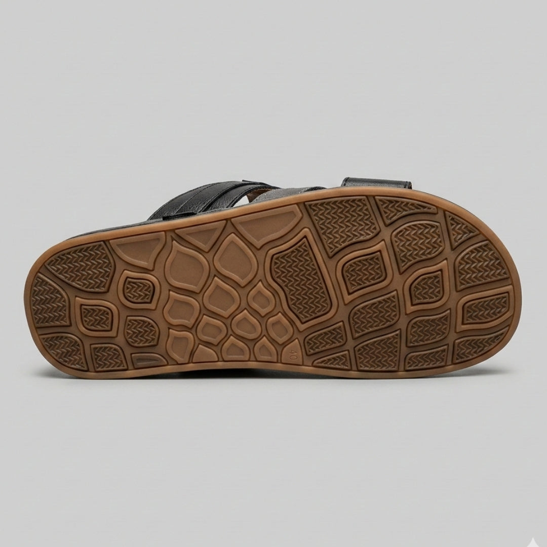 TRENDSSI | Classic Double Strap Comfort Sandals – Gray
