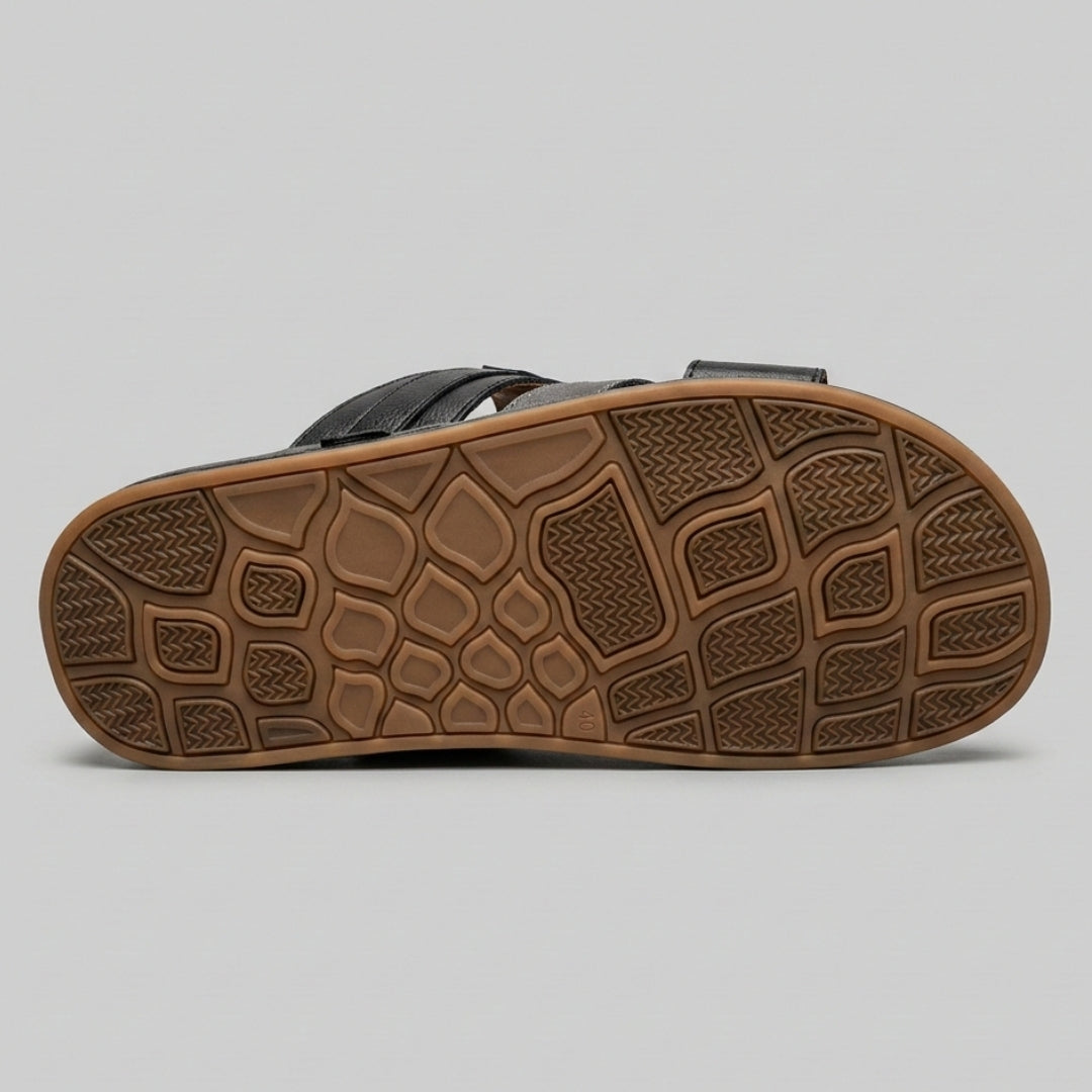 TRENDSSI | Cross Strap Comfort Slipper – Brown
