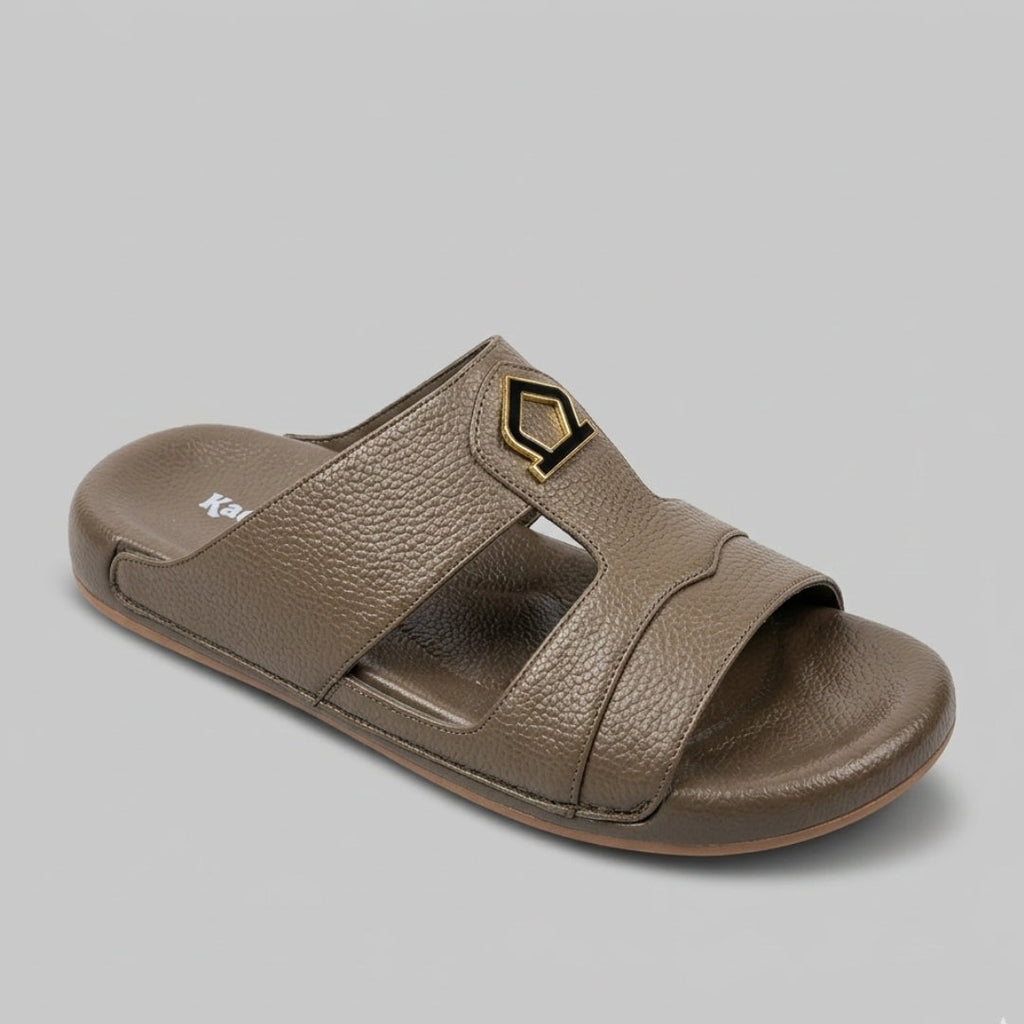 TRENDSSI | Premium Pebble-Grain Slipper - Deep Olive