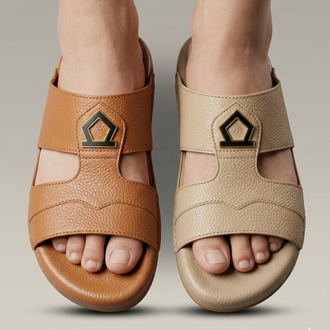 TRENDSSI | Premium Pebble-Grain Slipper - Beige