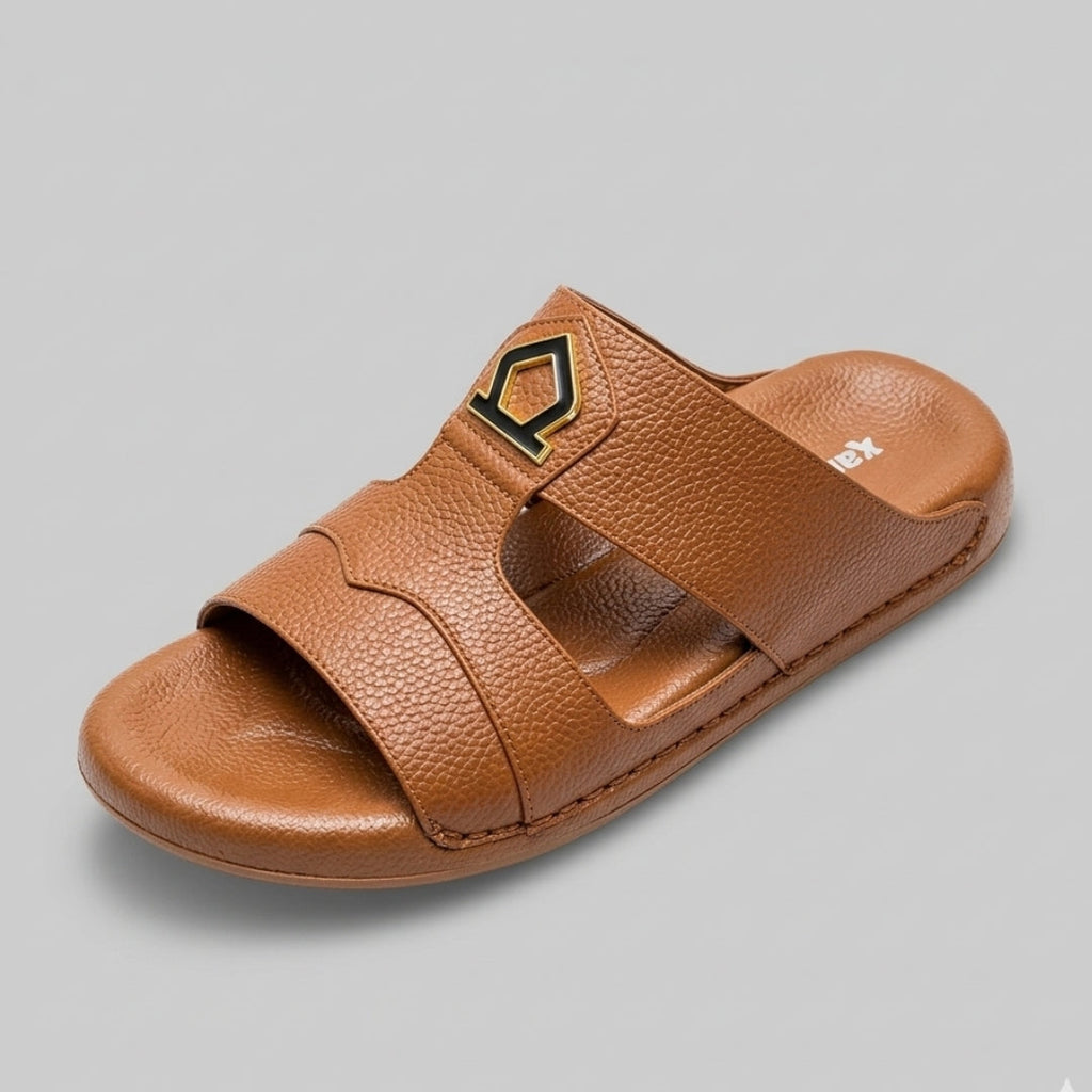 TRENDSSI | Premium Pebble-Grain Slipper - Mustard