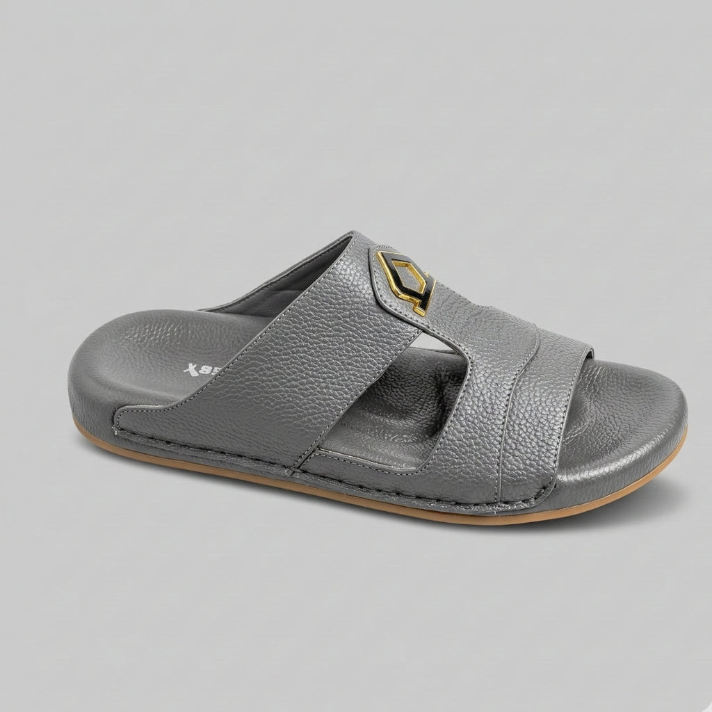 TRENDSSI | Premium Pebble-Grain Slipper - Gray