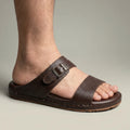 TRENDSSI | Adjustable Buckle Slipper - Brown