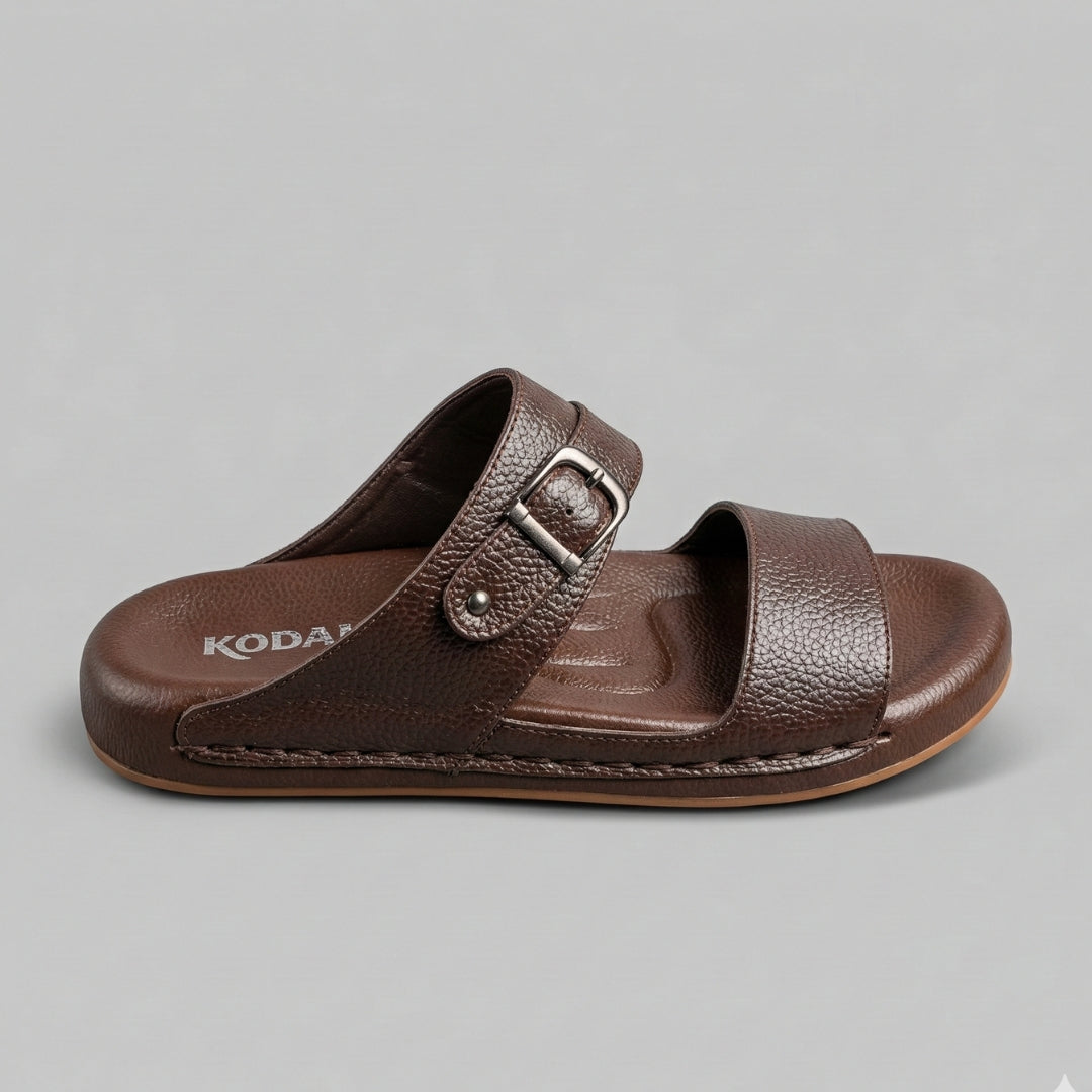 TRENDSSI | Adjustable Buckle Slipper - Brown
