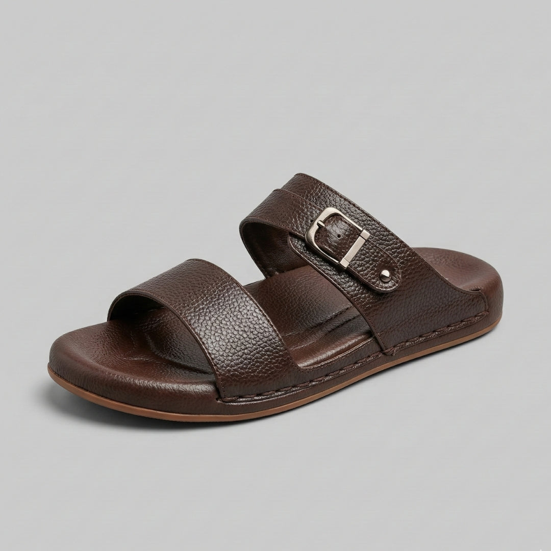 TRENDSSI | Adjustable Buckle Slipper - Brown