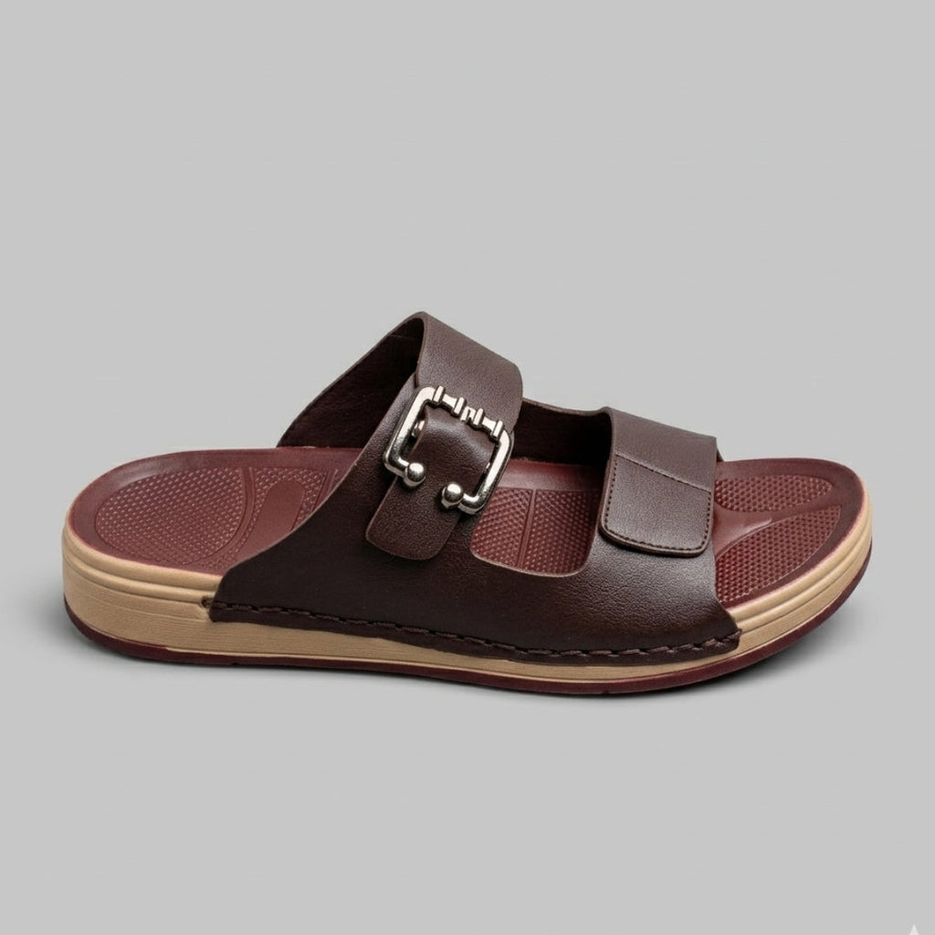 TRENDSSI | Dual-Tone Signature Slipper - Brown