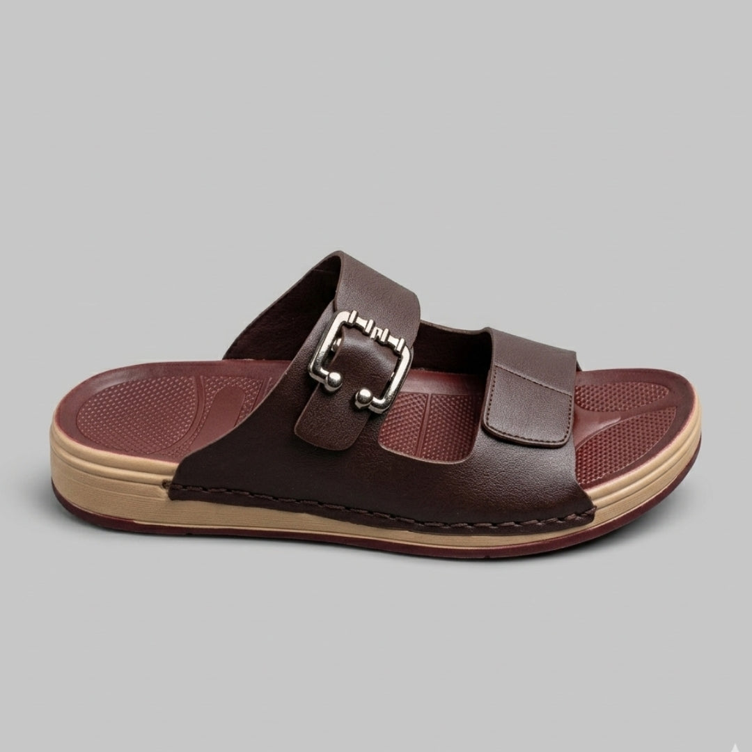 TRENDSSI | Dual-Tone Signature Slipper - Brown